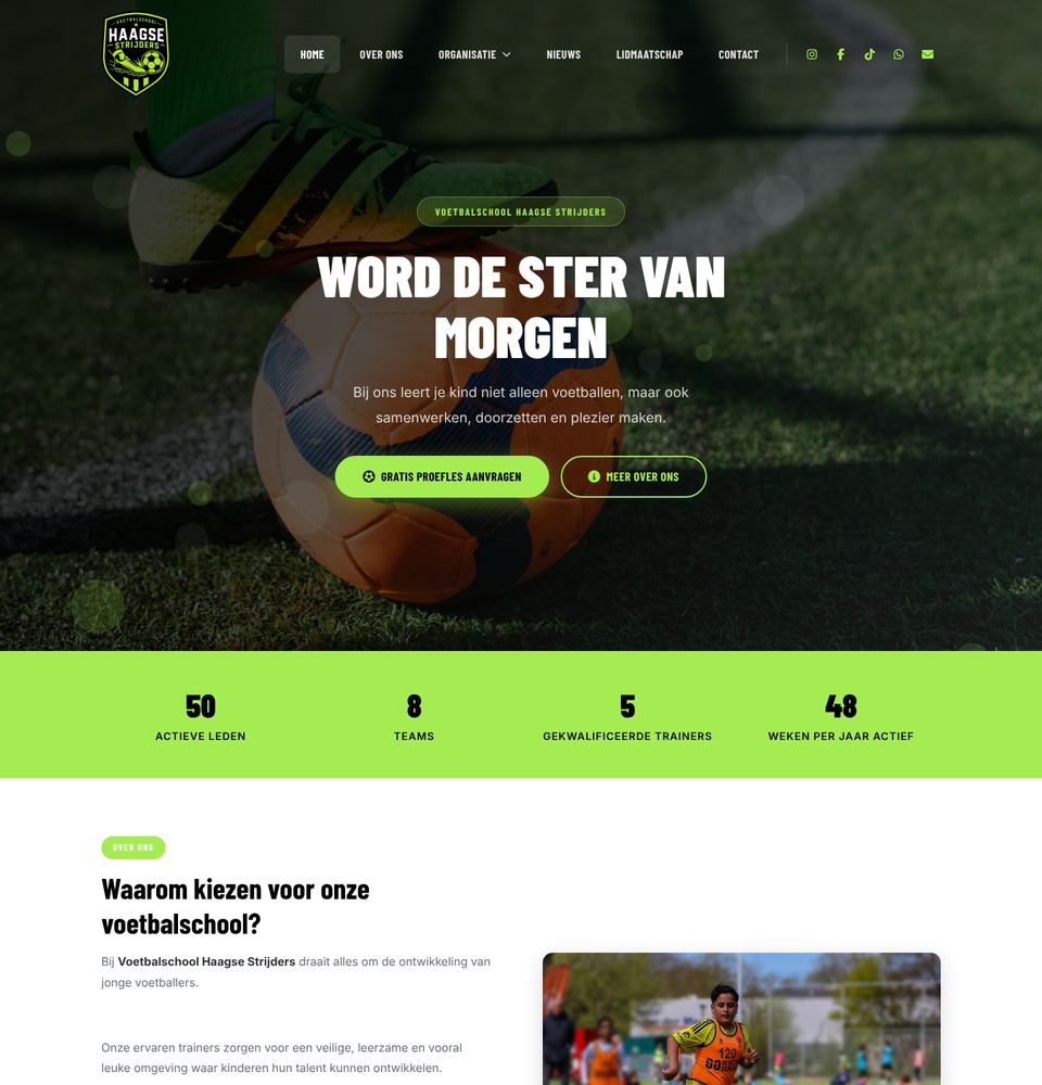 Schermafbeelding van de pagina Home